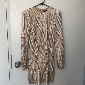 Sequin Tan Dress